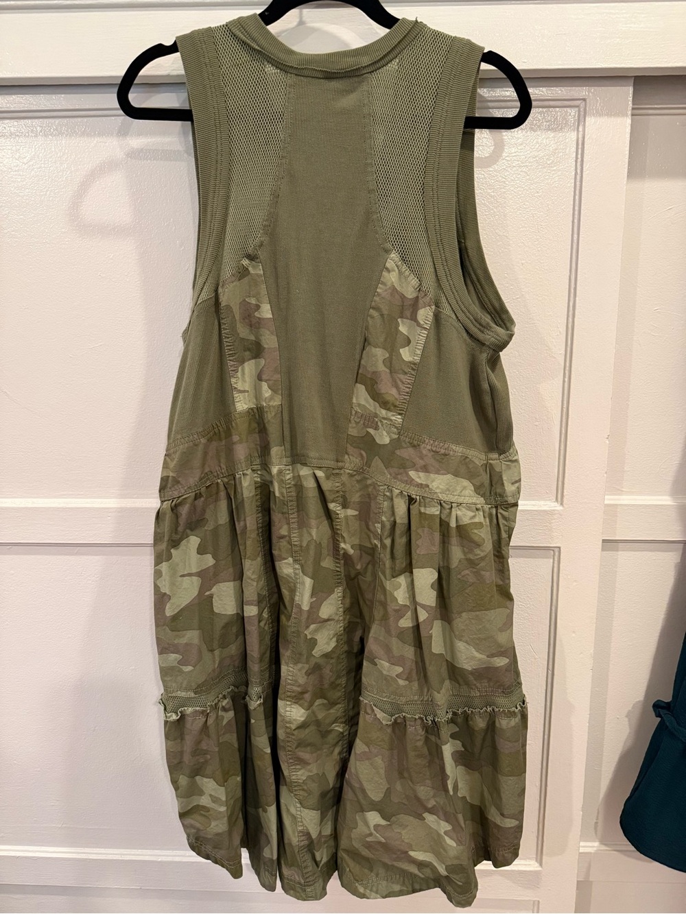 Anthropology Sleeveless Camo Zip Front Utility Dress - Picture 2 of 3